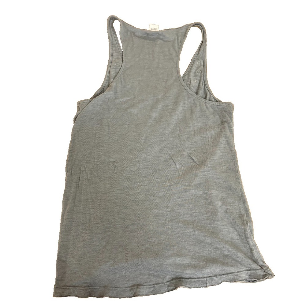 Aerie Pretty Luxuries Floral Top Women's M Gray Sleeveless Viscose - Picture 2 of 5